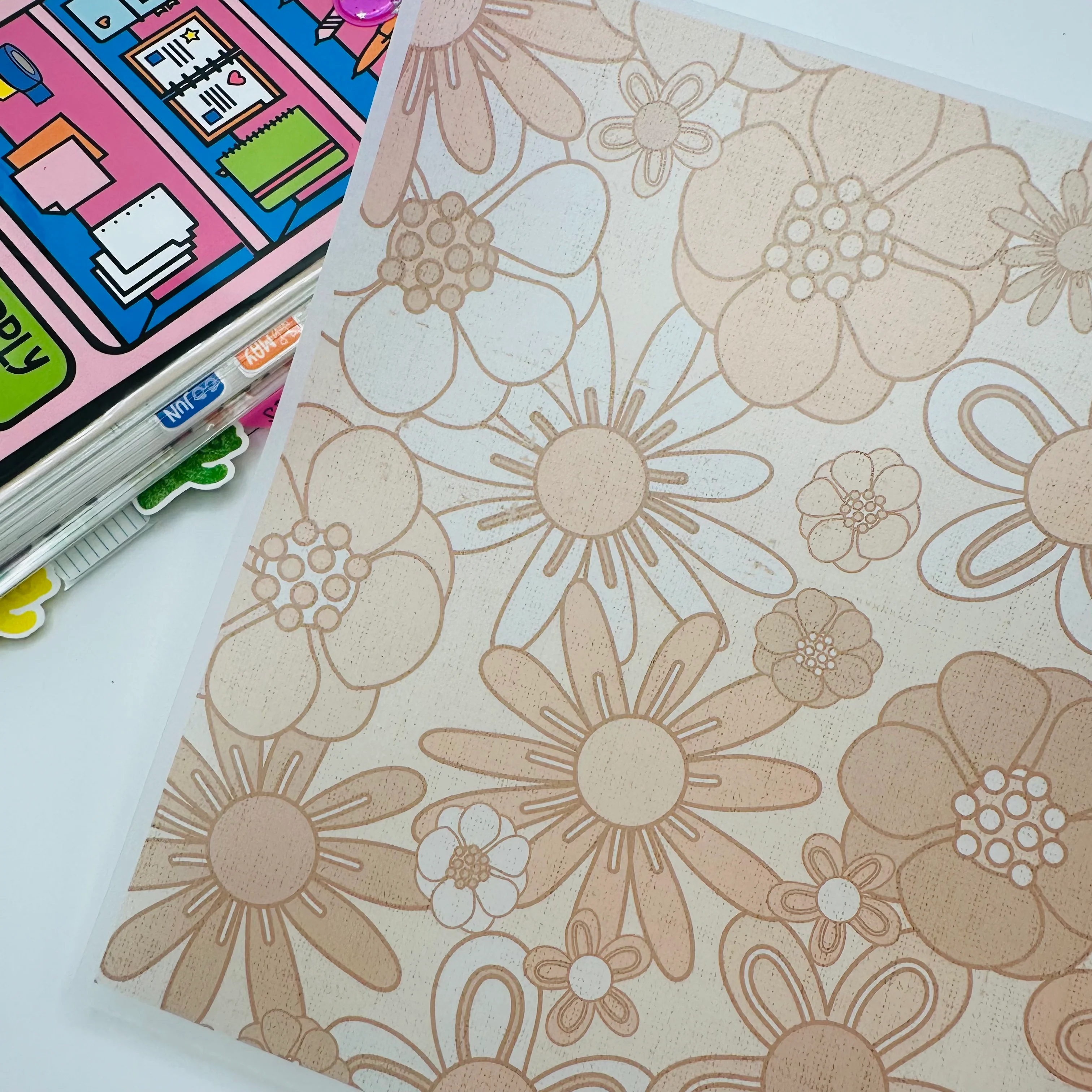 70's Floral Vellum Pocket Dashboard - Image 4