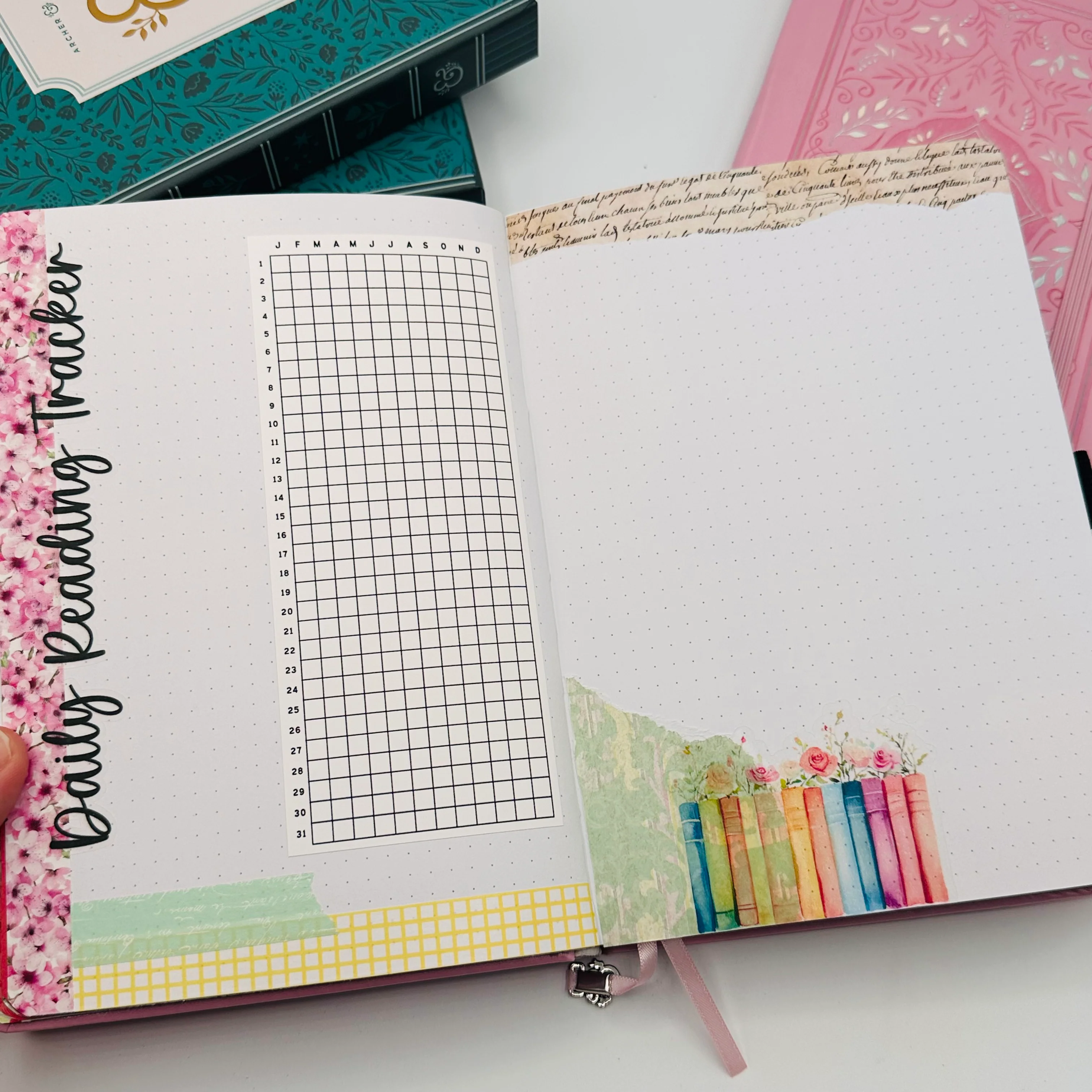 A5 Pre-Setup Reading Journal - Bright Floral Theme - Image 13