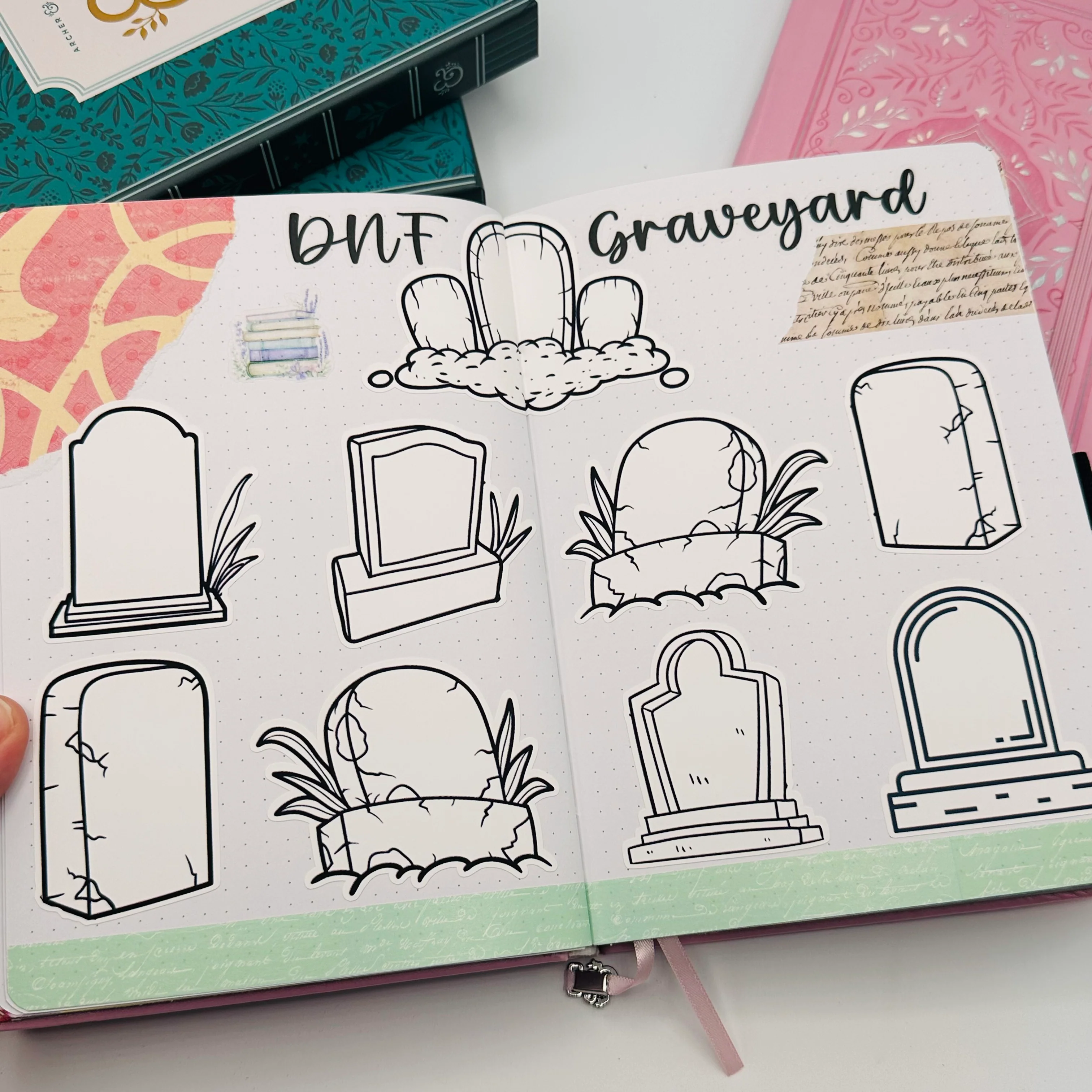 A5 Pre-Setup Reading Journal - Bright Floral Theme - Image 16