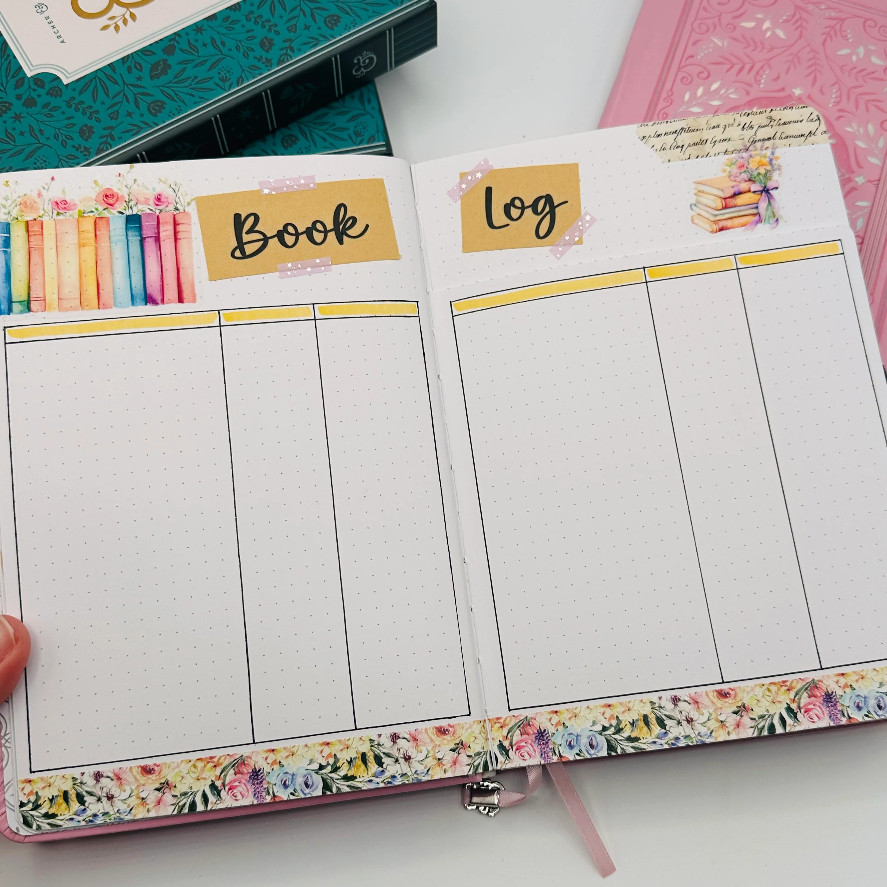 A5 Pre-Setup Reading Journal - Bright Floral Theme - Image 5