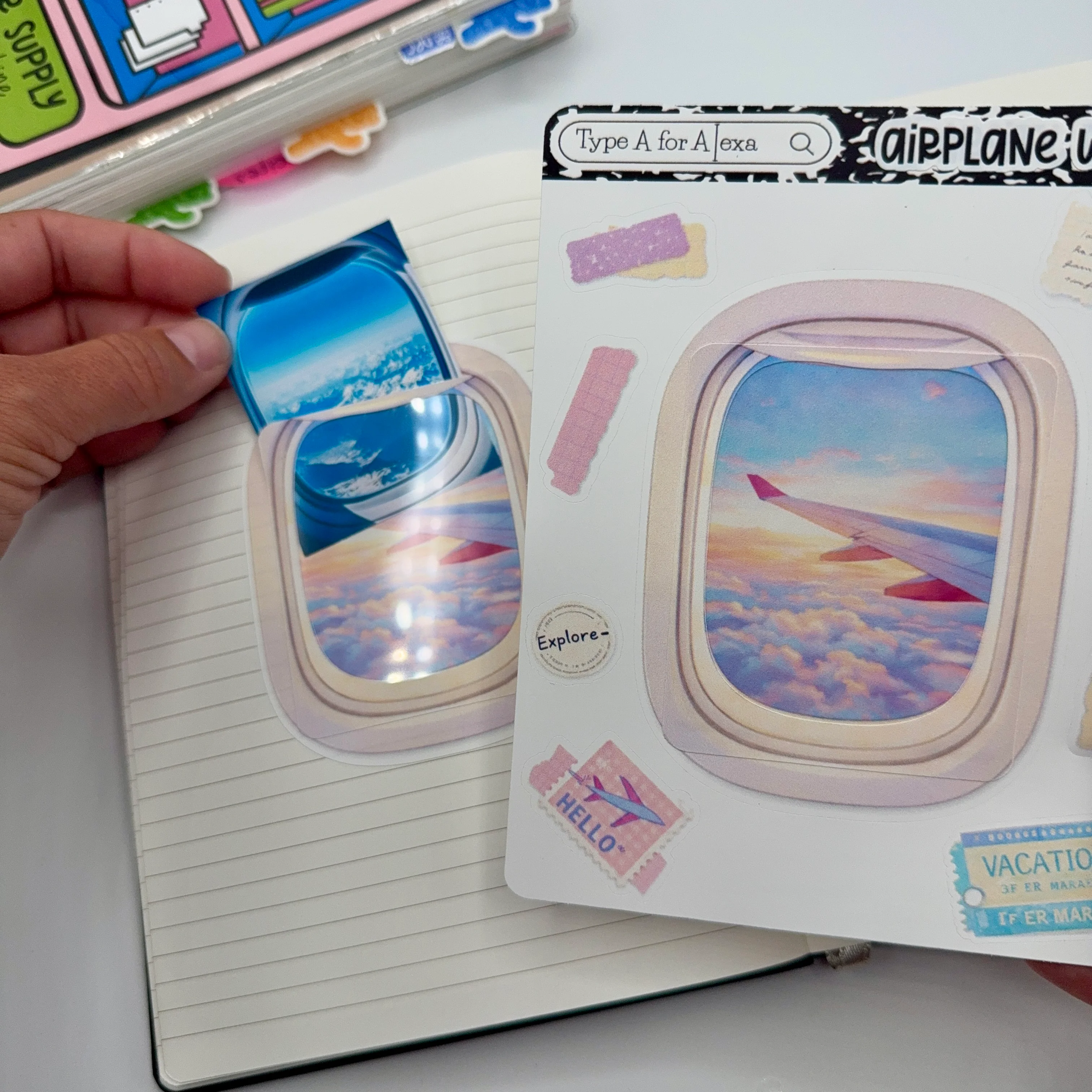 Airplane Window Jumbo Journaling Sticker Frame - Image 3