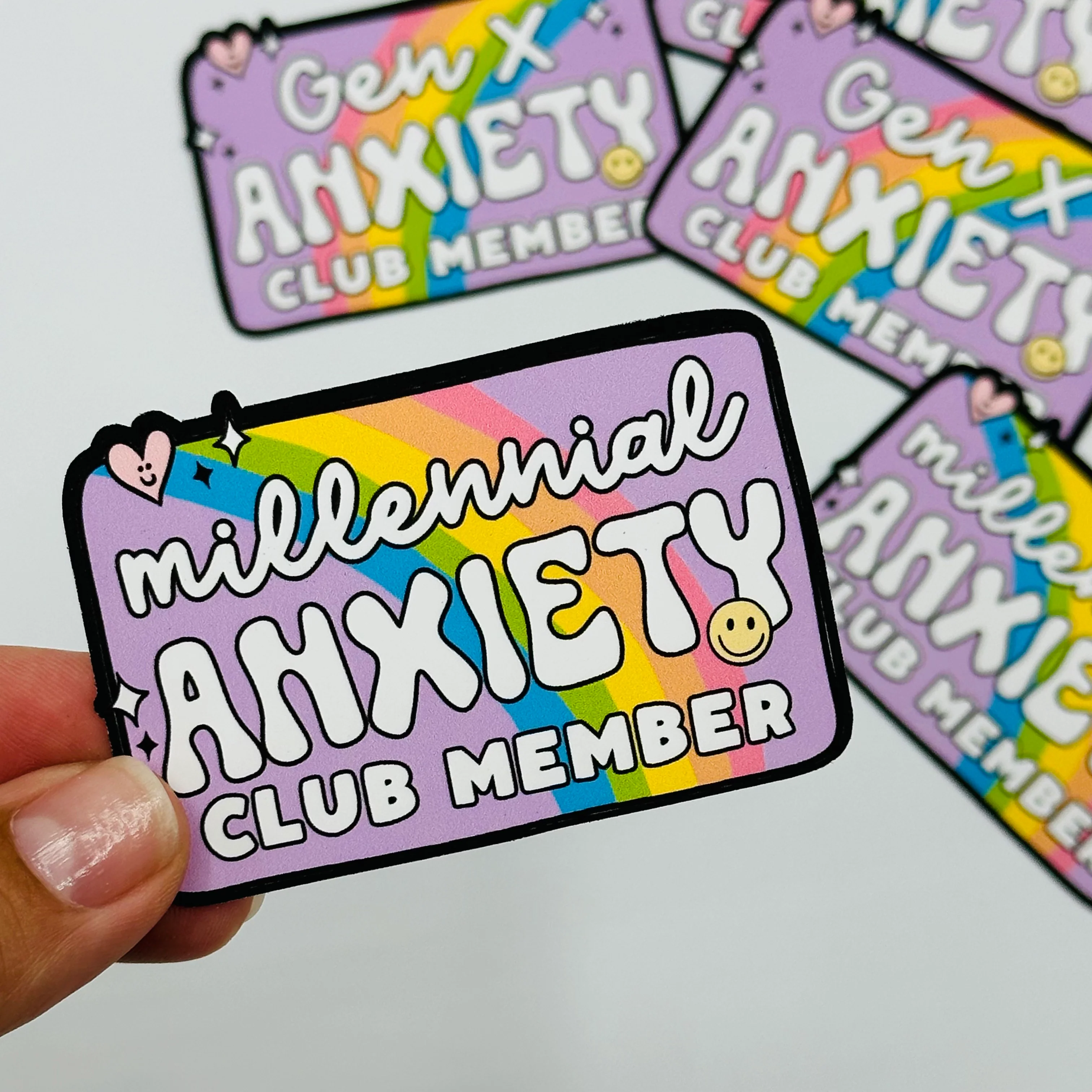 Anxiety Club Member Vinyl Stickers - Image 3