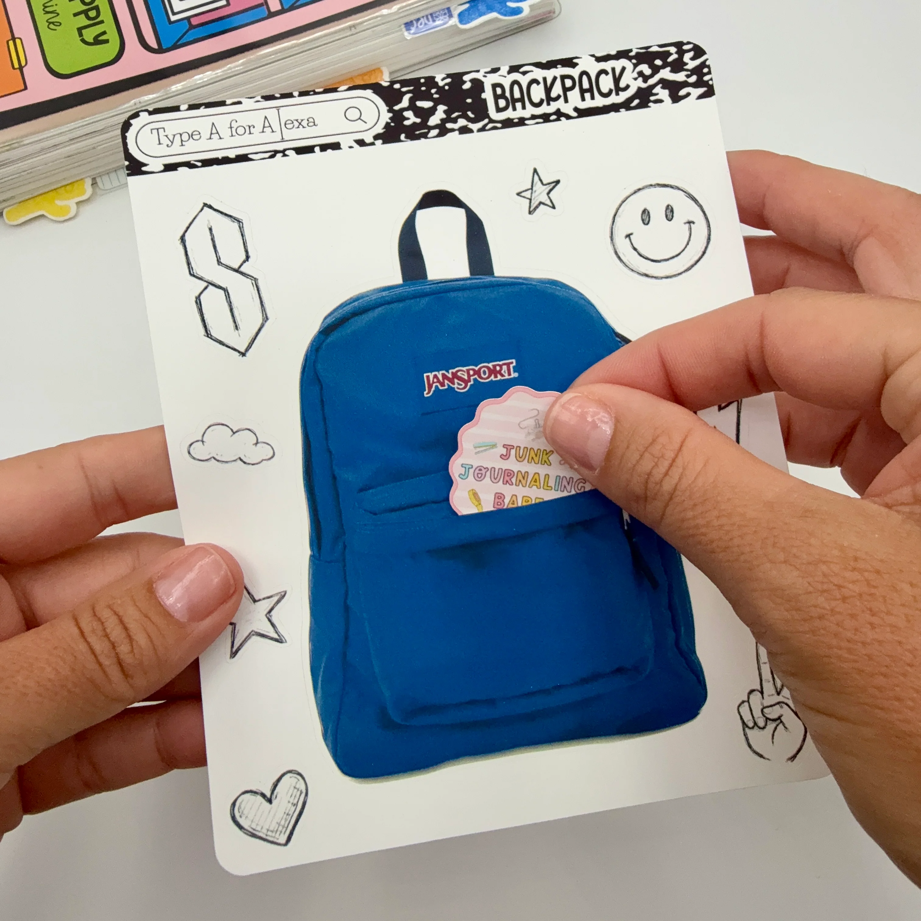 Backpack Jumbo Journaling Sticker Pocket - Image 3