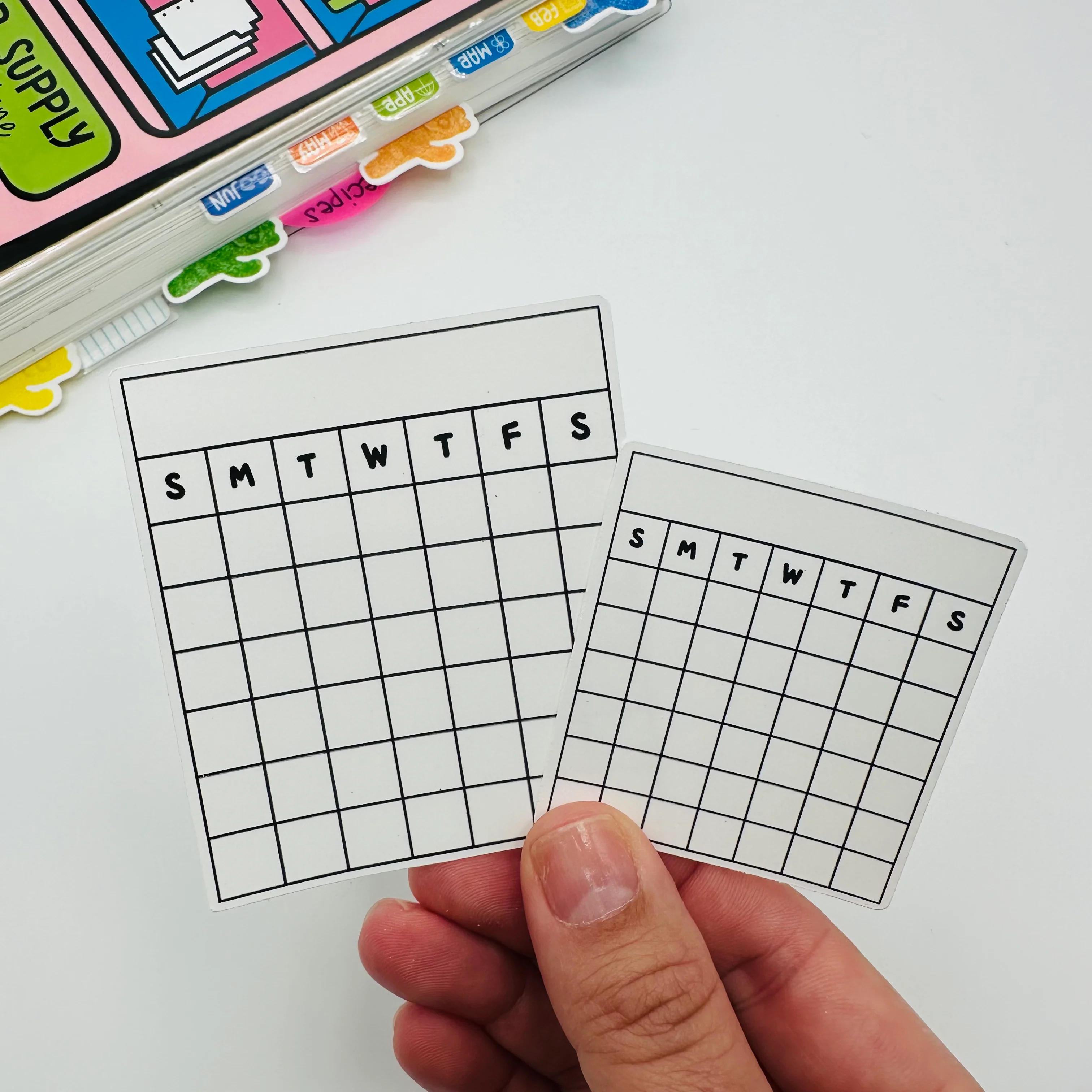 Blank Calendar Vinyl Stickers - Set of 6 - Image 4