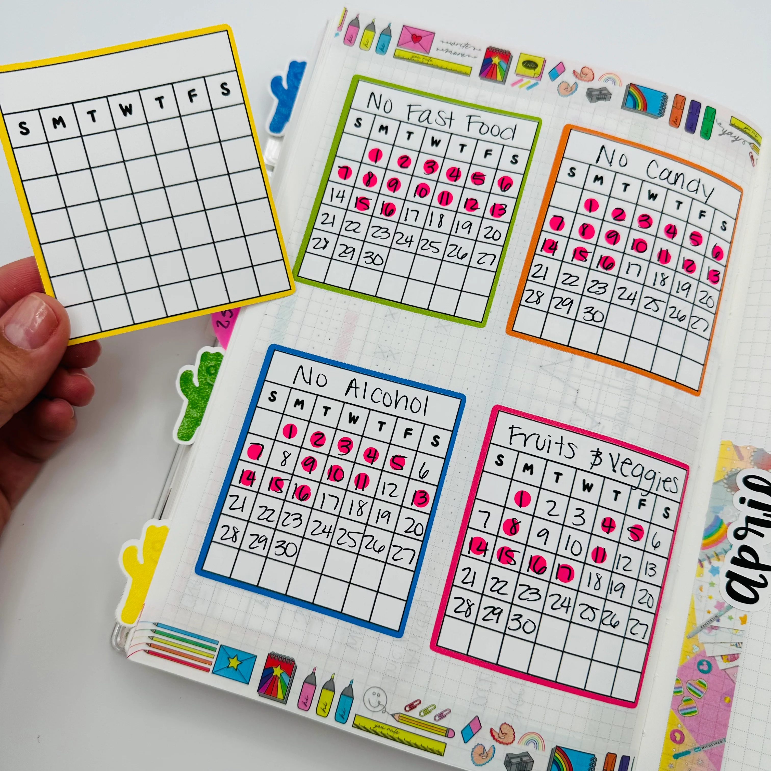 Blank Calendar Vinyl Stickers - Set of 6 - Image 5
