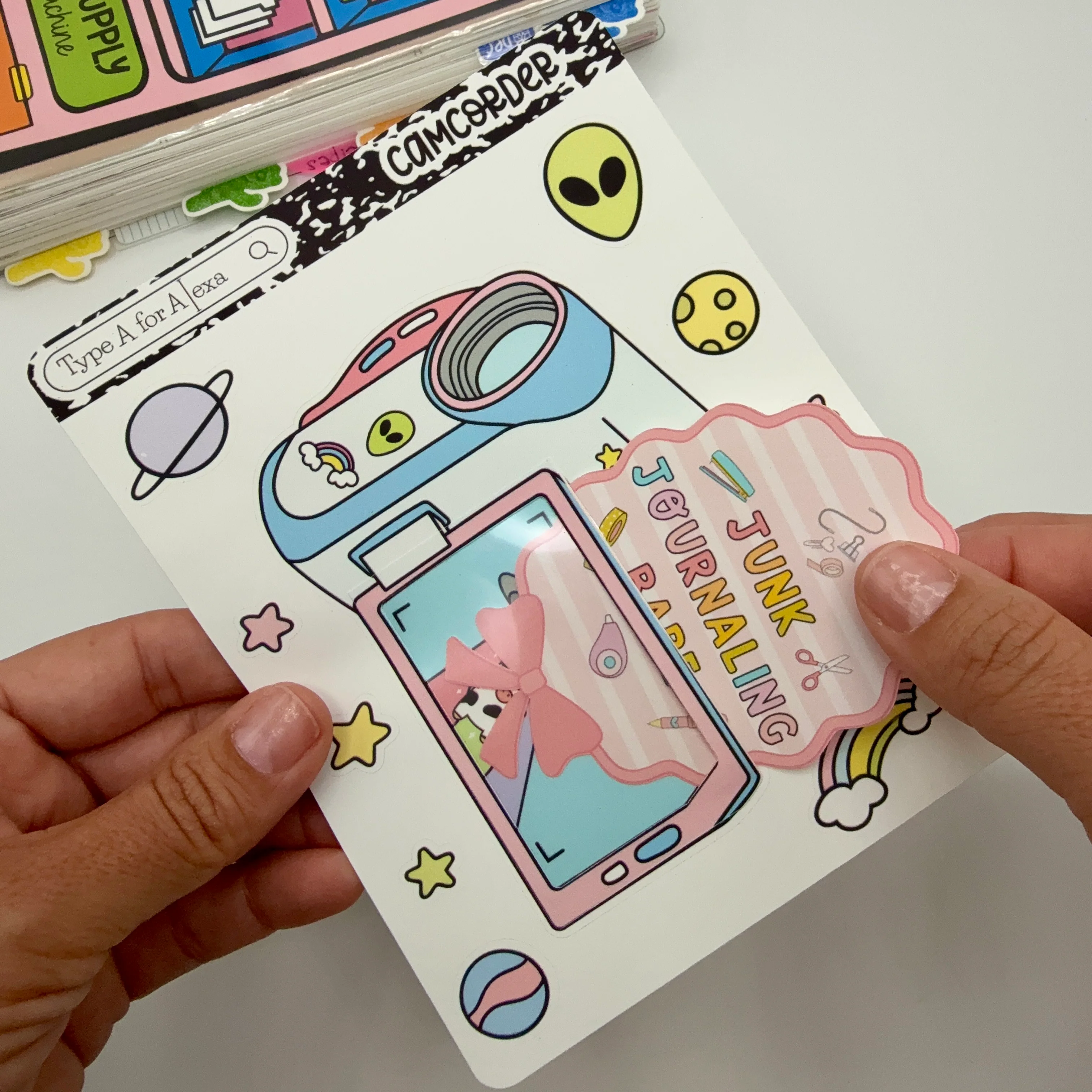 Camcorder Jumbo Journaling Sticker Pocket - Image 2