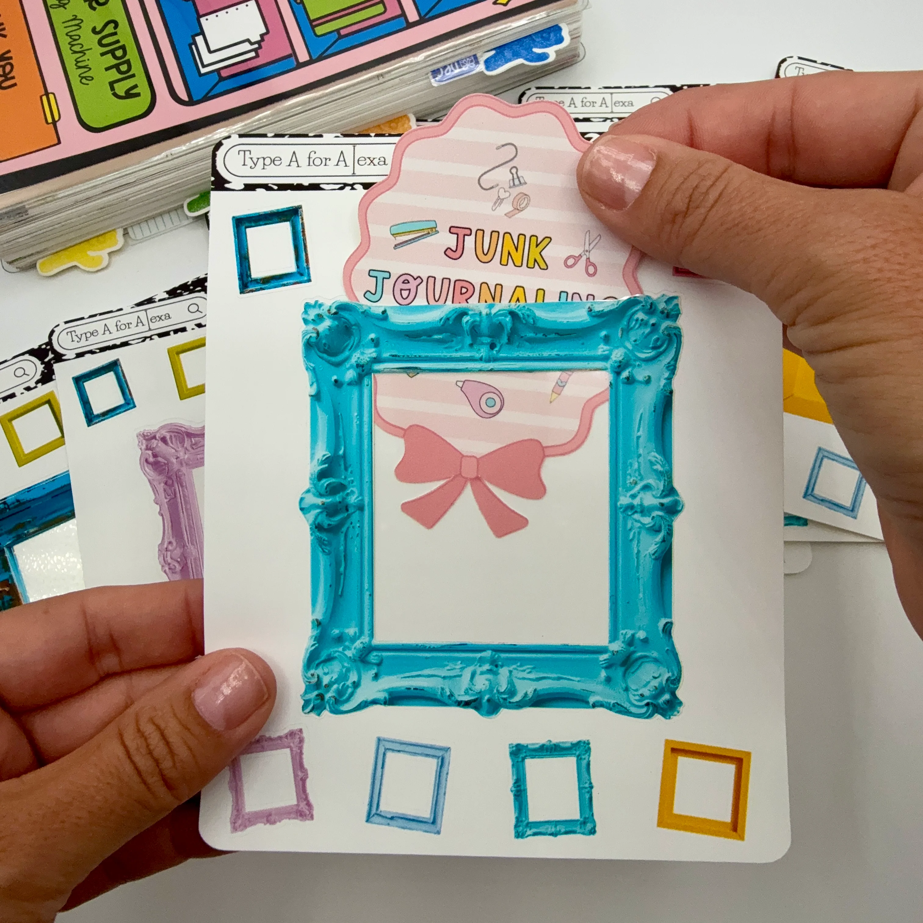 Colorful Frame Jumbo Journaling Sticker Pocket - Image 2