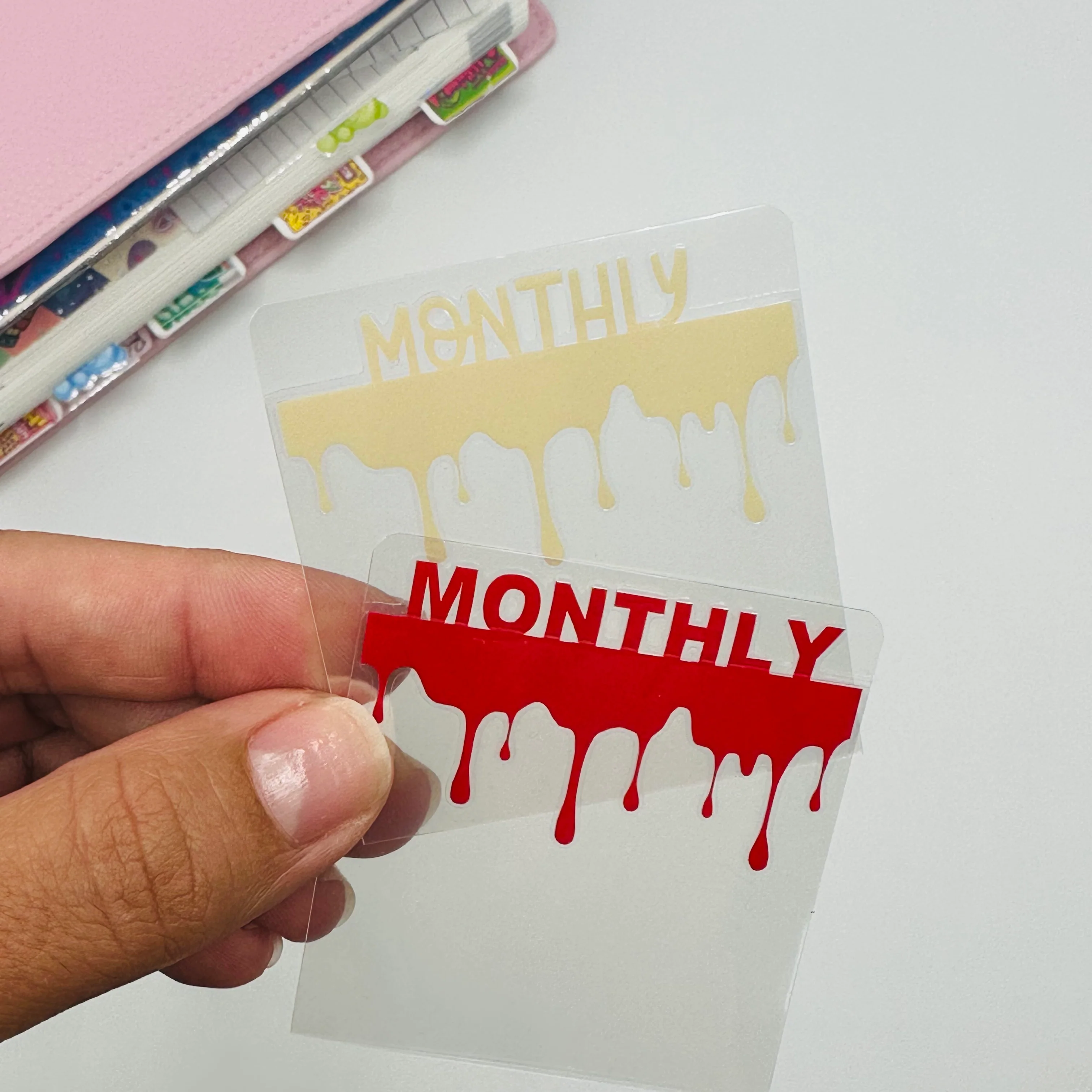 Custom Mini Drip Tab Planner Dividers - TOP TABS - Image 3