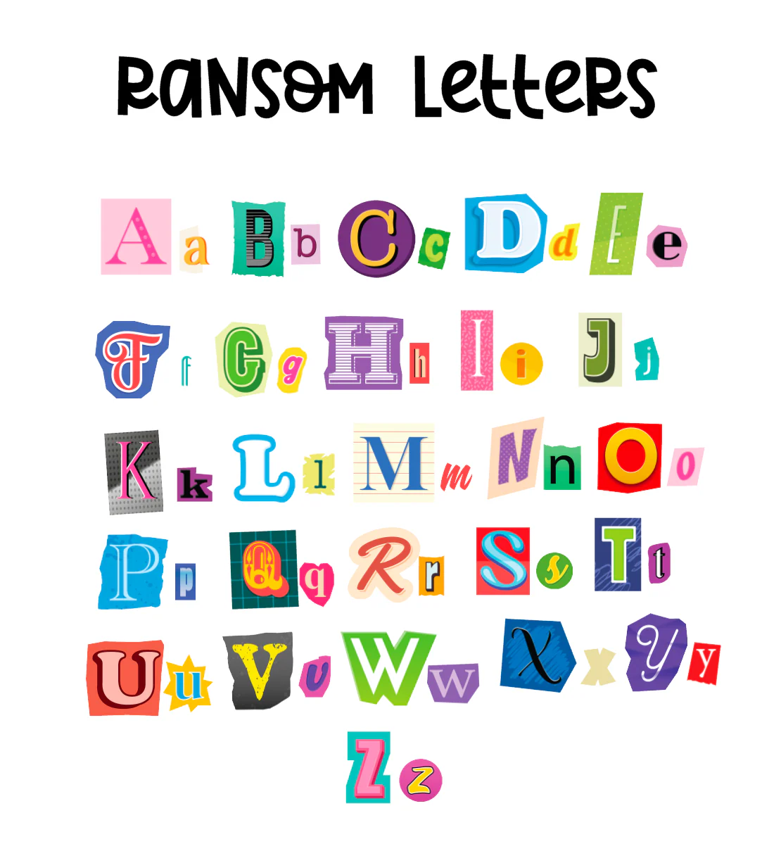 Custom Ransom Font Vinyl Sticker - Image 2
