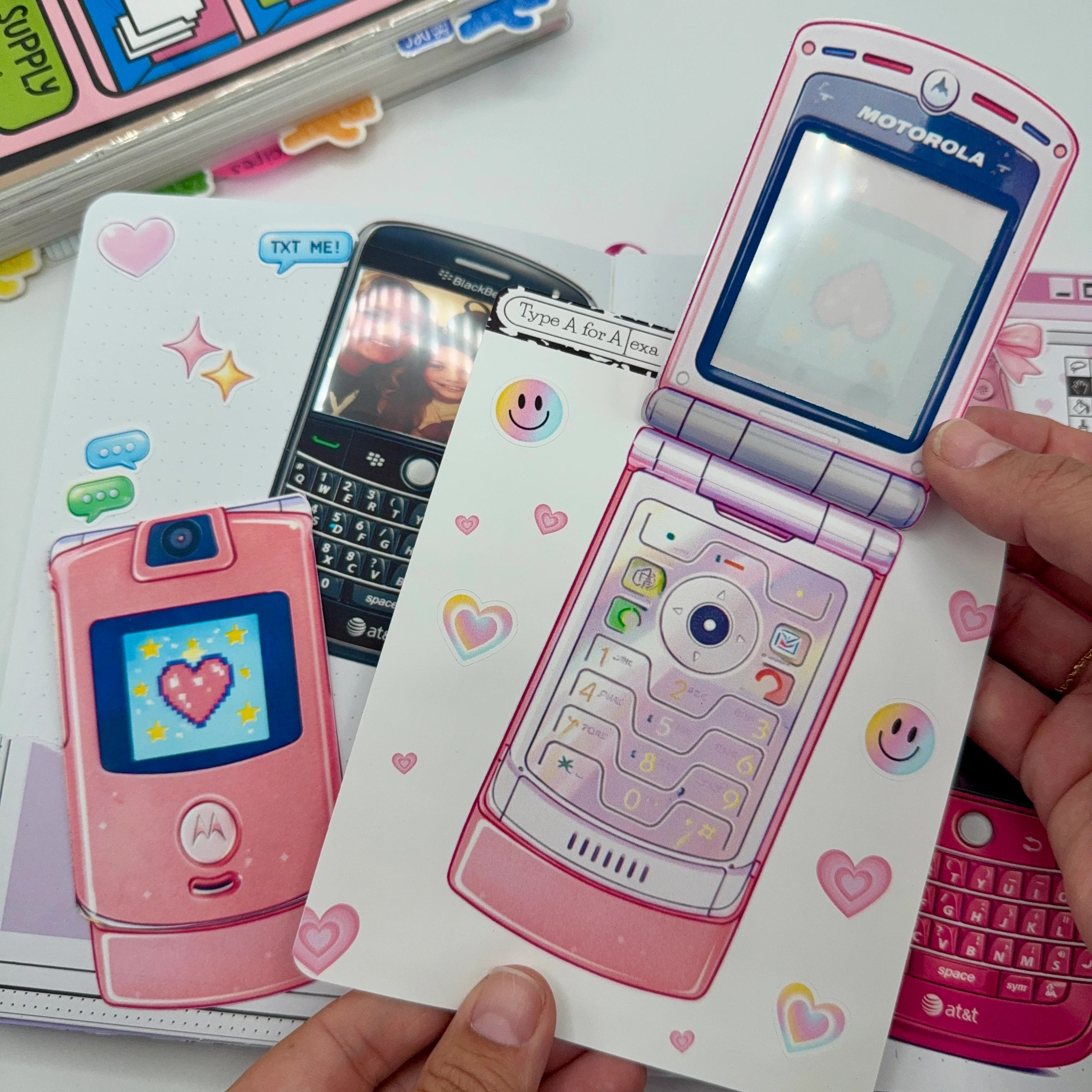 Flip Phone Jumbo Journaling Sticker Frame - Image 4