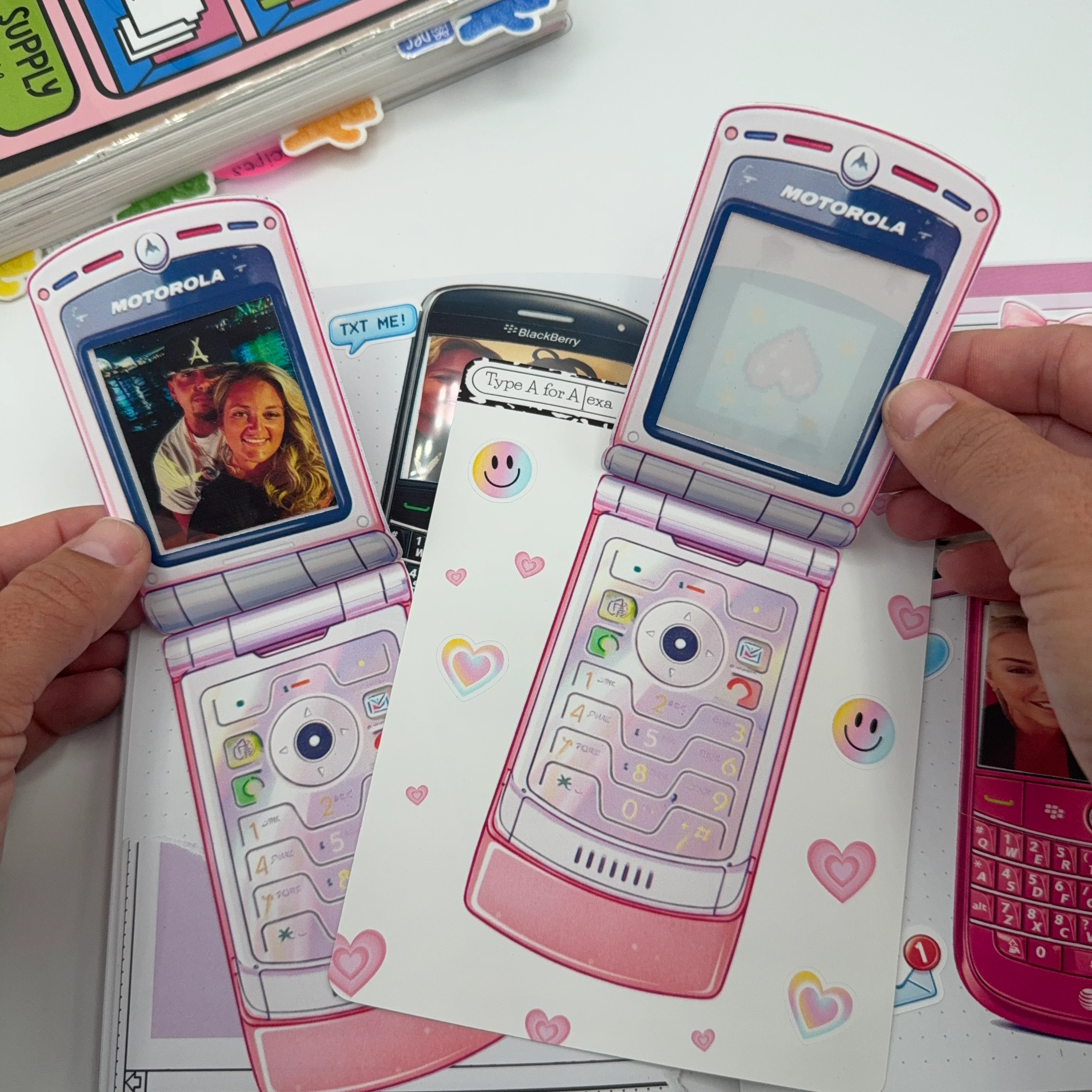 Flip Phone Jumbo Journaling Sticker Frame - Image 5