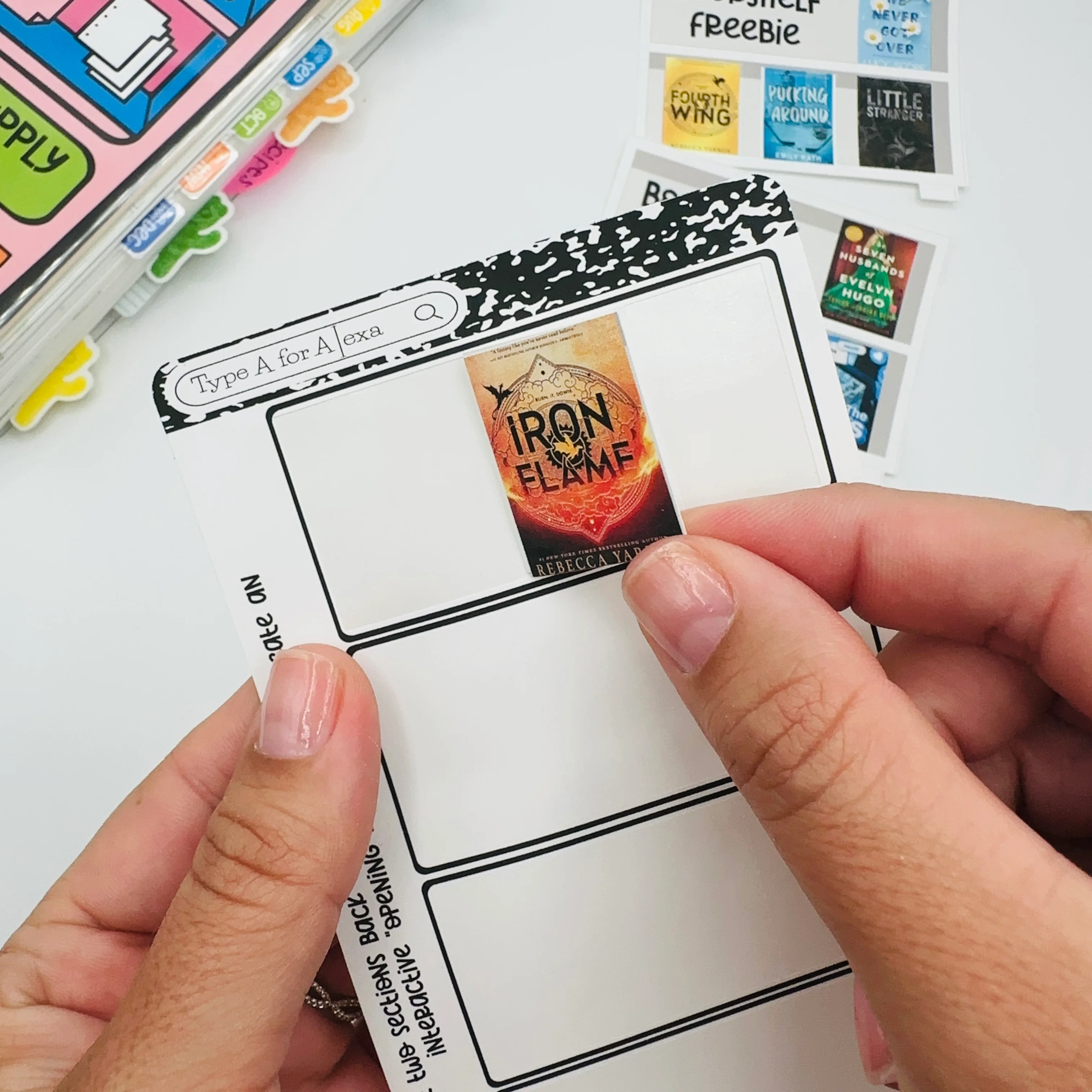 Foldable Book Sticker Sheet (w/ Bookshelf Freebie Stickers!) - Image 5