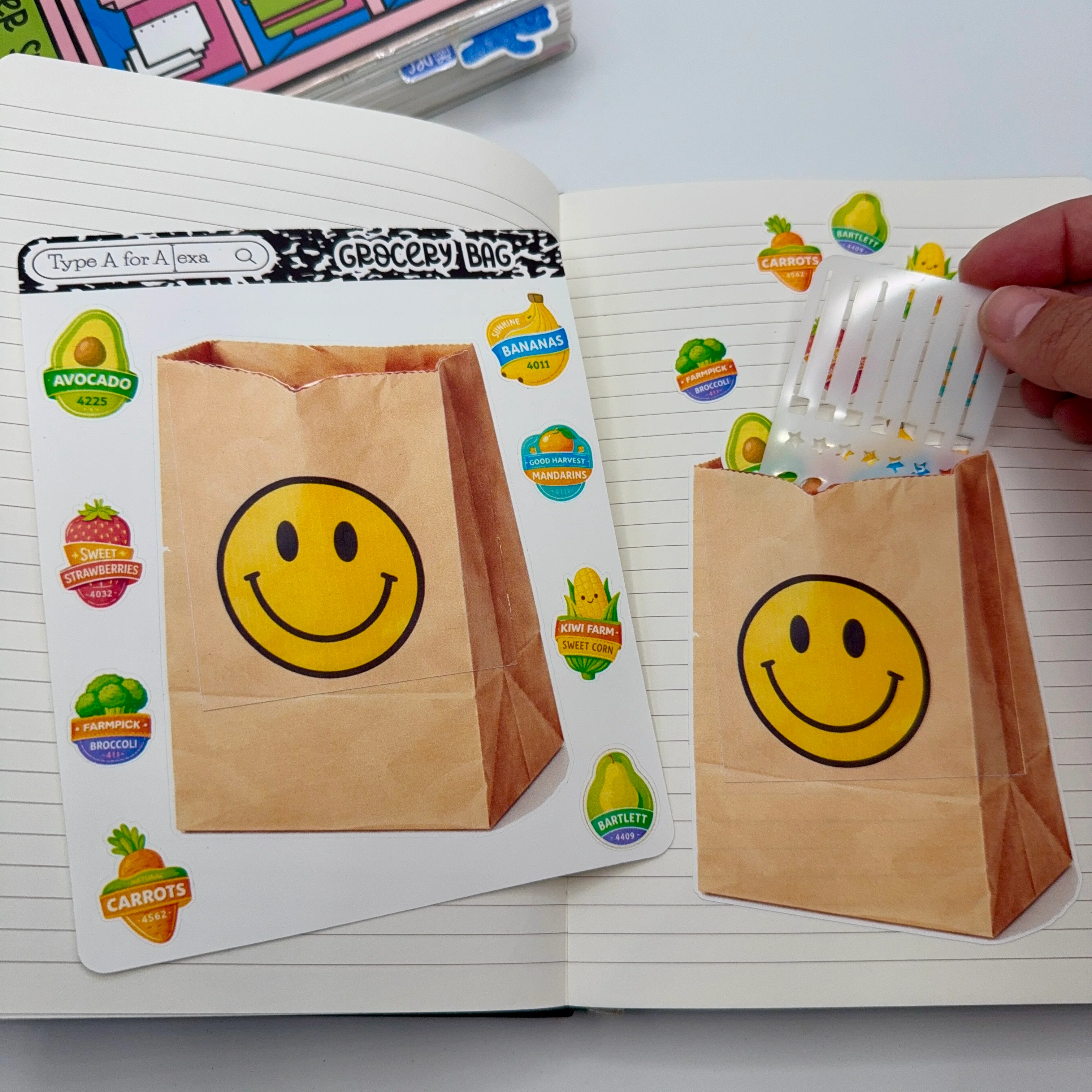 Grocery Bag Jumbo Journaling Sticker Pocket - Image 3