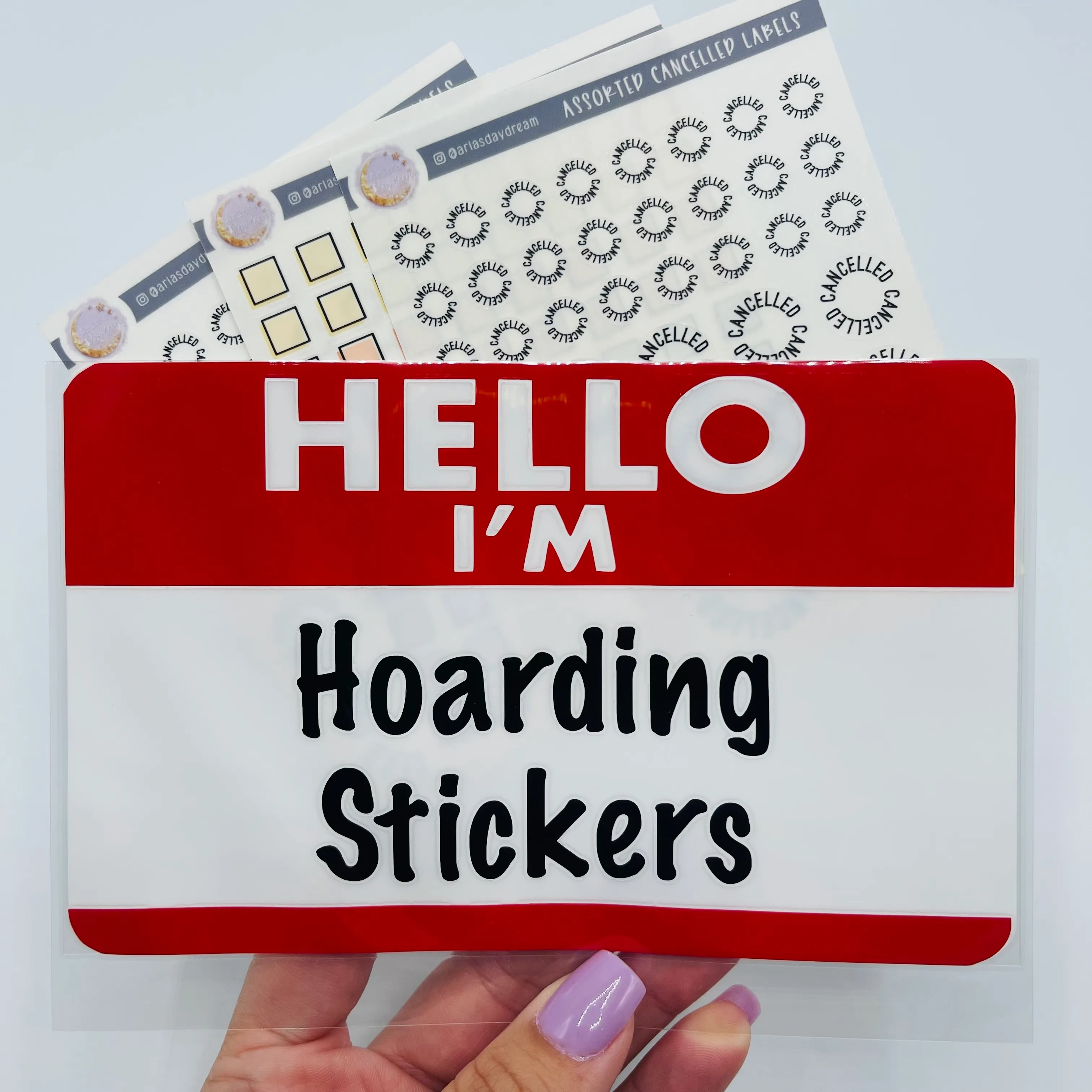 Hello Sticker Storage Pocket - Image 3