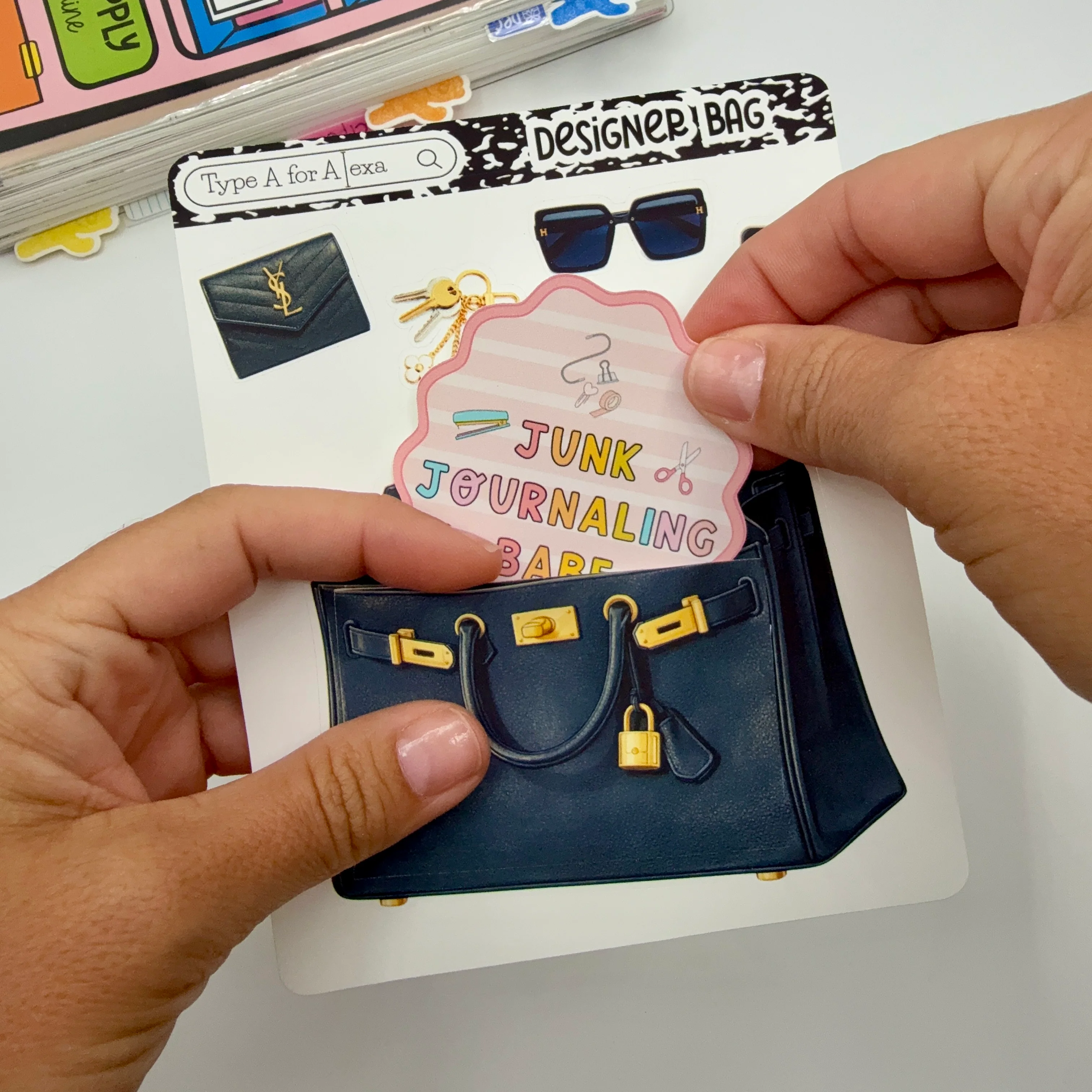 Luxury Bag Jumbo Journaling Sticker Pocket - Image 2