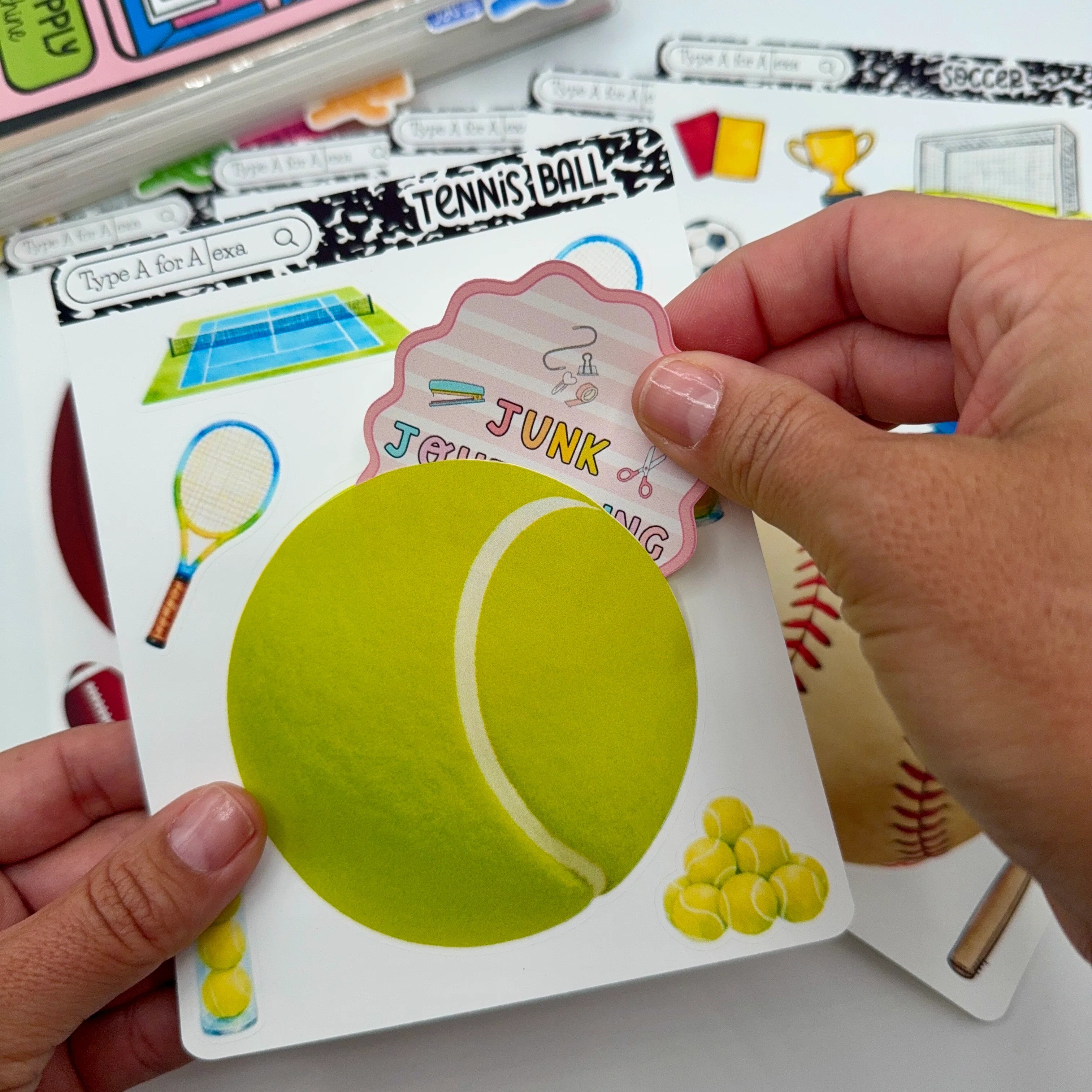 Sports Balls Jumbo Journaling Sticker Pocket - Image 4