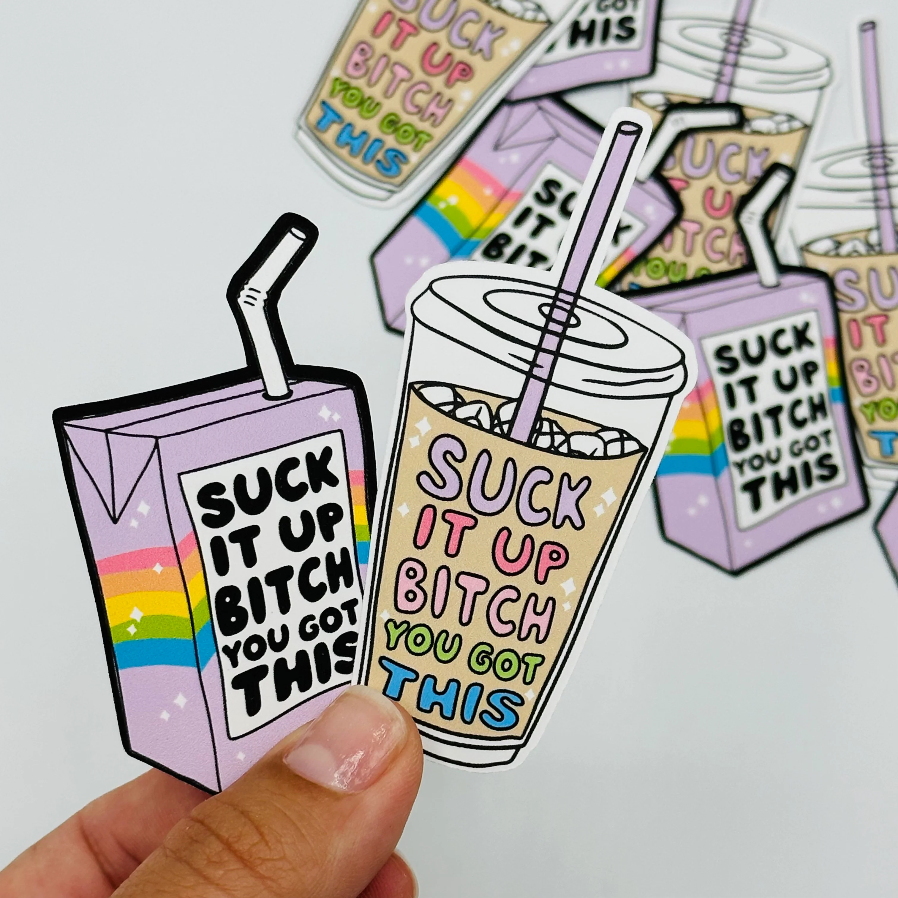 Suck It Up Juice Box Vinyl Stickers - Image 2