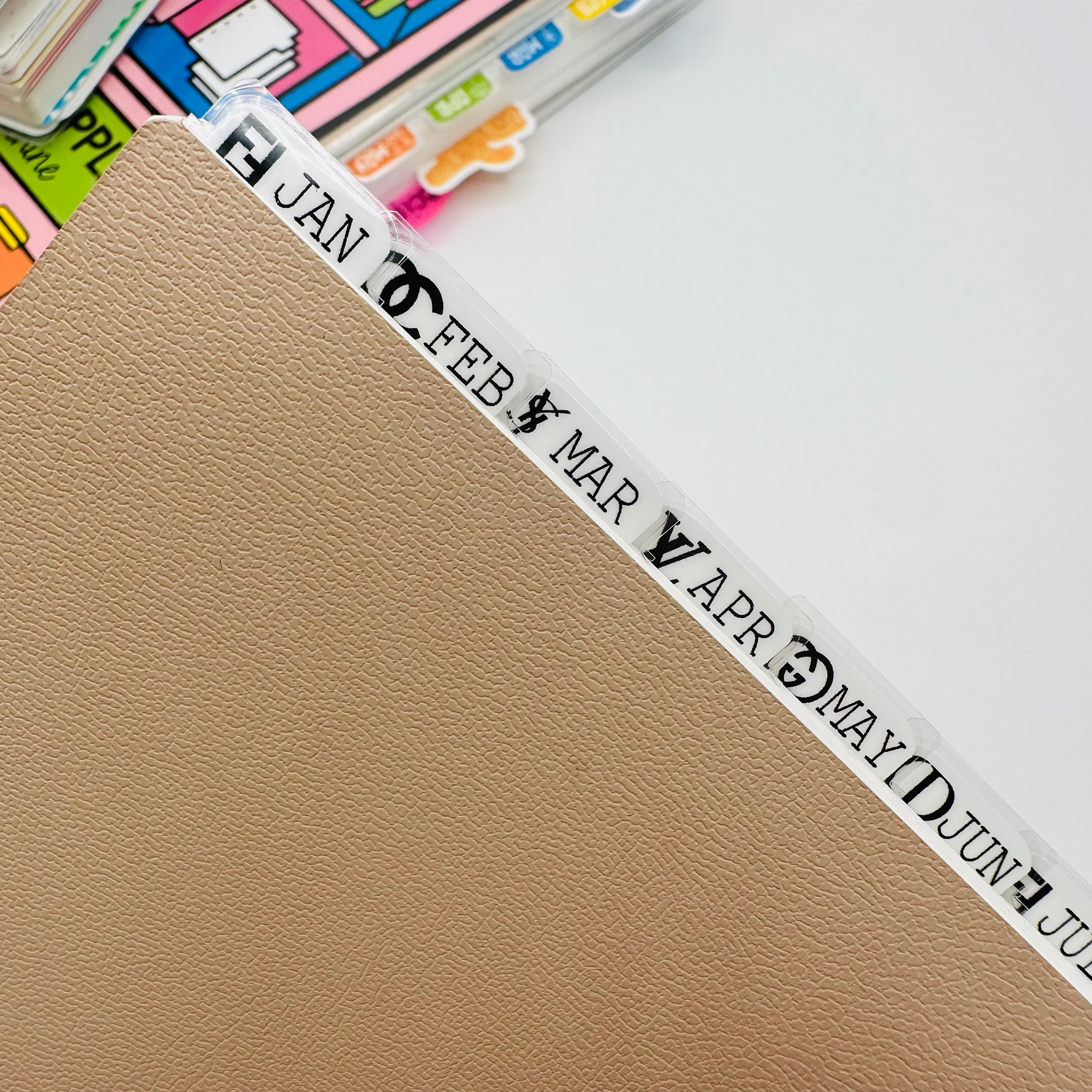 SUPER Mini Luxe Logo Monthly Tab Planner Dividers - Set of 12 - Image 3