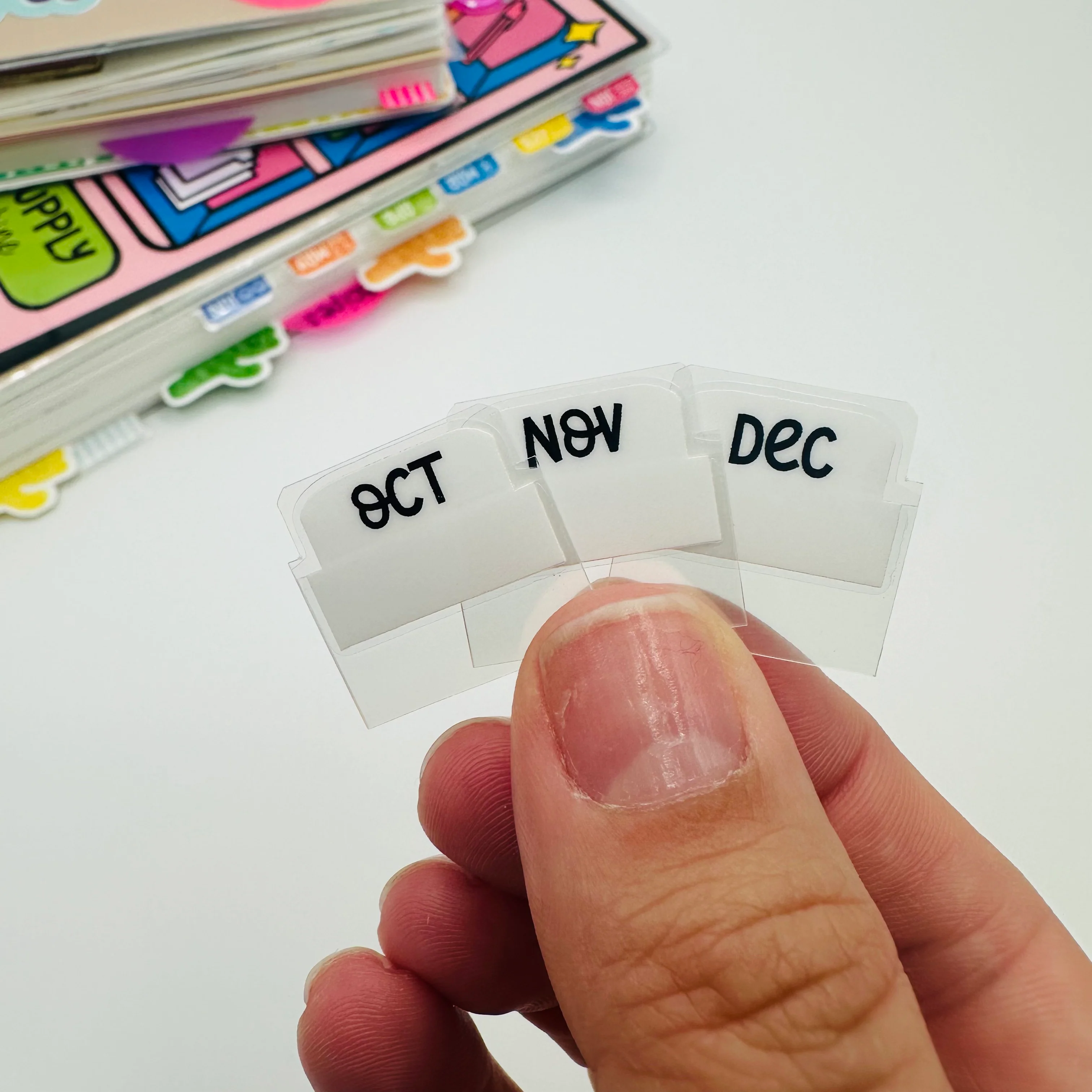 SUPER Mini Monthly Tab Planner Dividers (NO DOODLES) - Set of 12 - Image 5