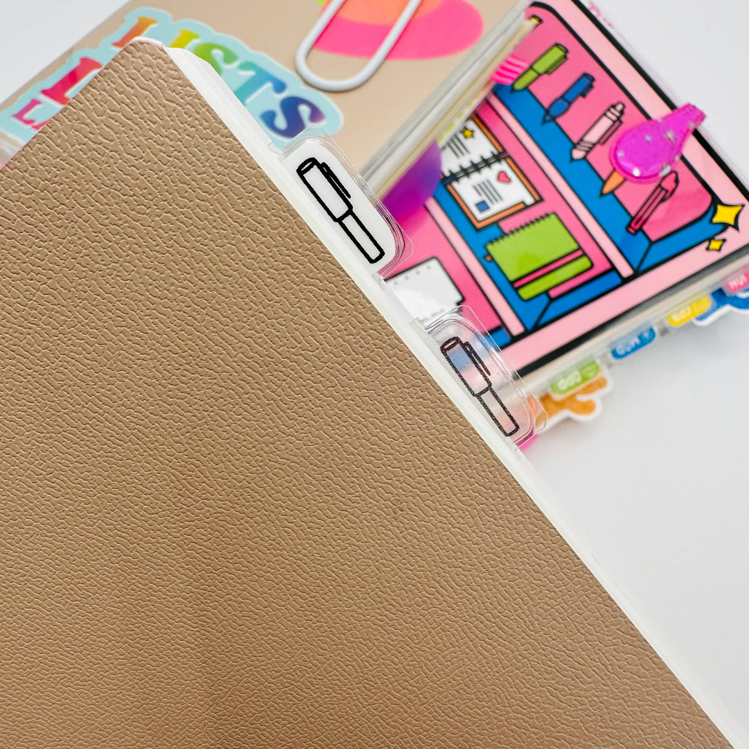 SUPER Mini Pen Doodle Tab Planner Dividers - Set of 6 - Image 5