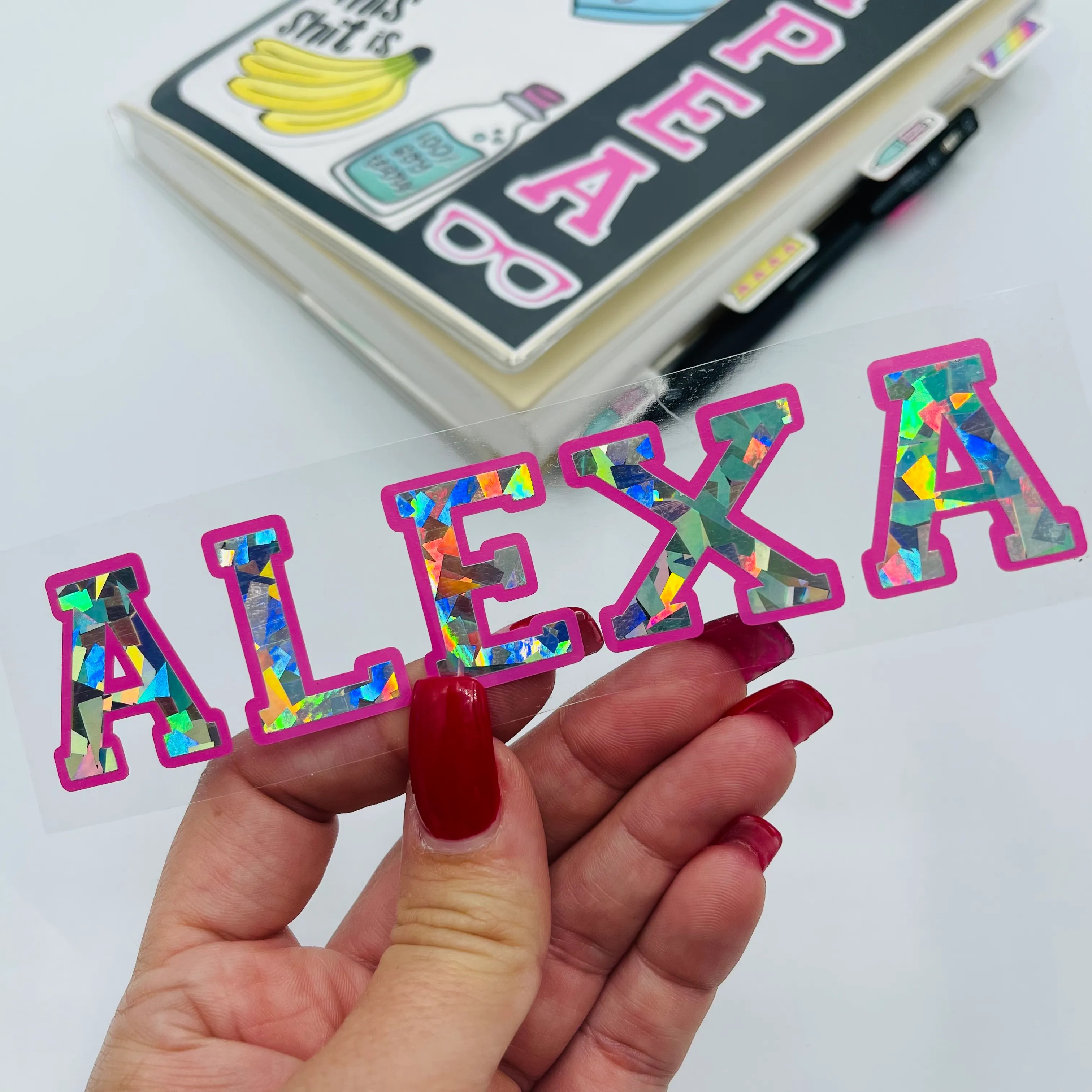 Varsity Letter Word Vinyl Sticker - Image 3